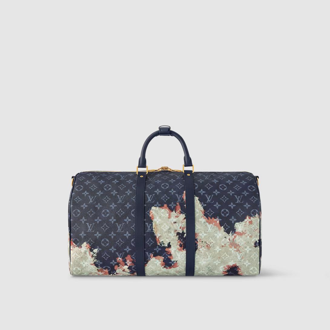 Túi Louis Vuitton Keepall Bandoulière 50 Monogram Nam Xanh Dương